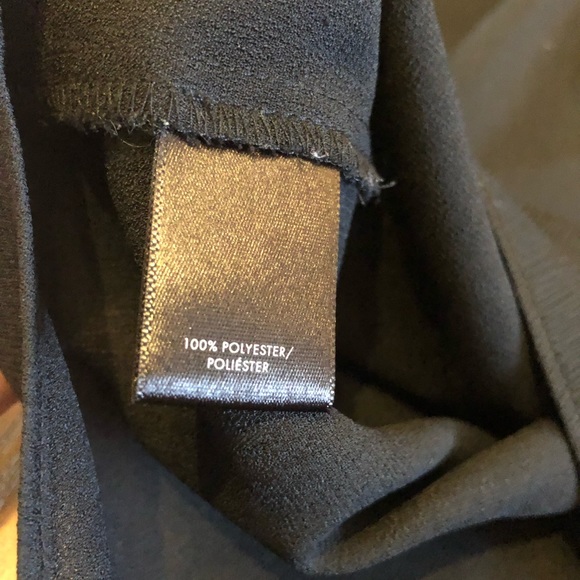 Ann Taylor petit black tie sleeve blouse MP - Picture 8 of 8